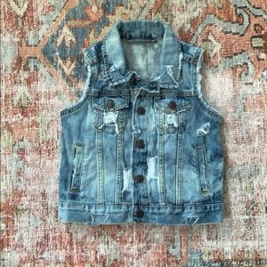Shop Small - Hand Distressed Denim Vest